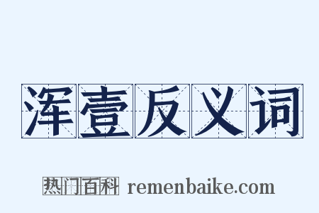 浑壹反义词是什么意思的图片